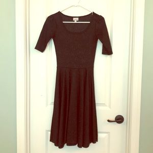 LuLaRoe Black Rosette Nicole Dress